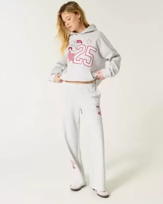 Pantaloni sportivi a gamba larga con grafica