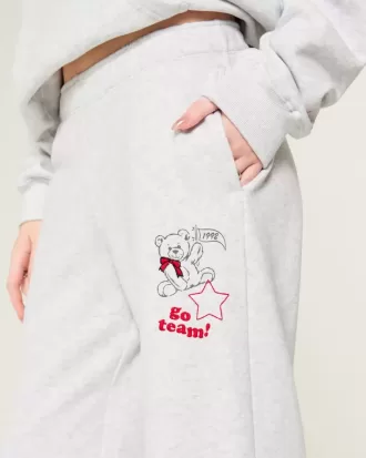 Pantaloni sportivi a gamba larga con grafica