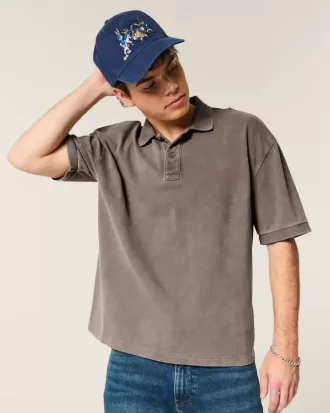 Polo Boxy Crop Washed
