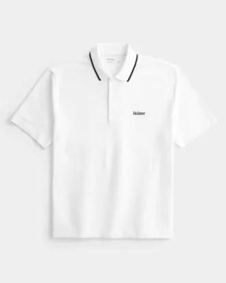 Polo con logo rilassato