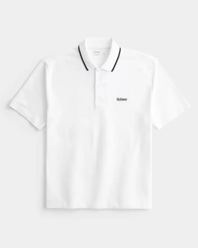 Polo con logo rilassato