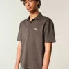 Polo con logo rilassato