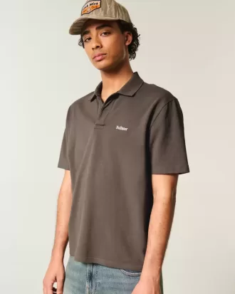 Polo con logo rilassato