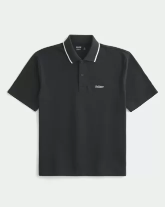 Polo con logo rilassato