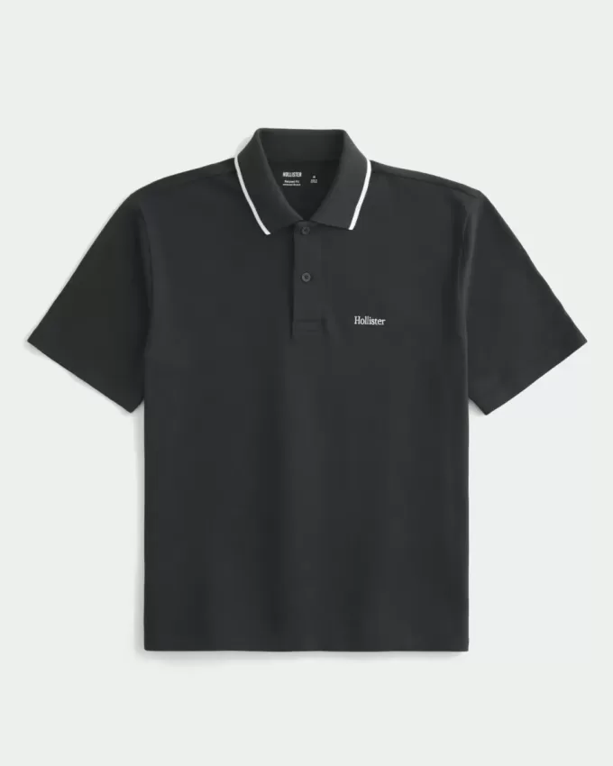 Polo con logo rilassato