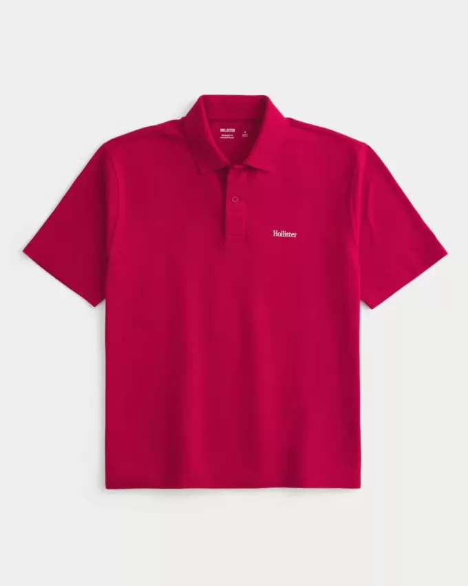 Polo con logo rilassato