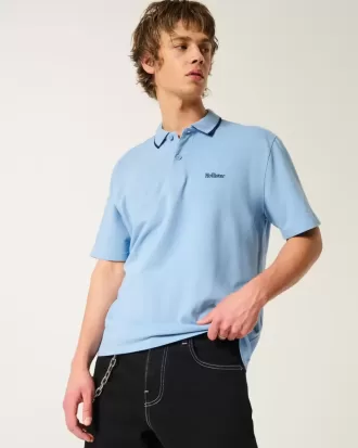 Polo con logo rilassato