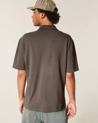 Polo con logo rilassato