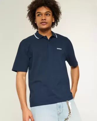 Polo con logo rilassato