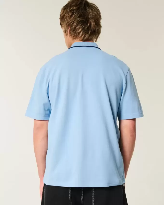 Polo con logo rilassato