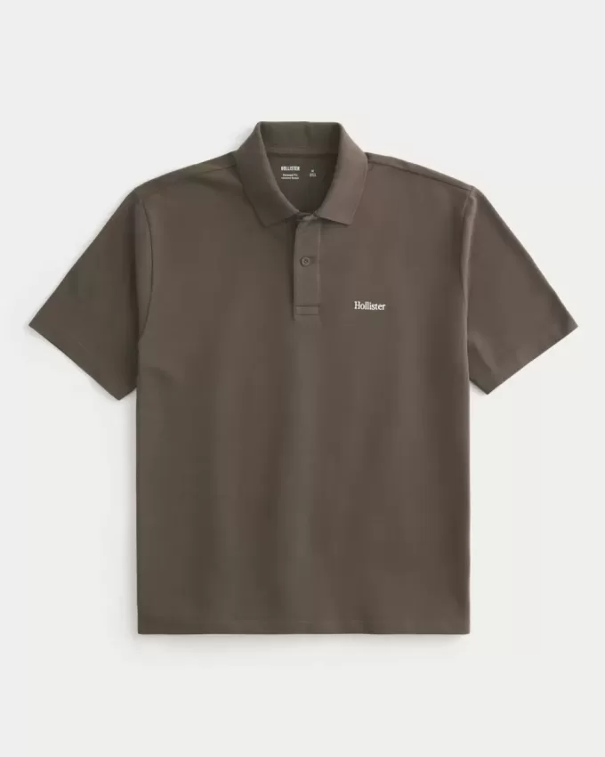 Polo con logo rilassato