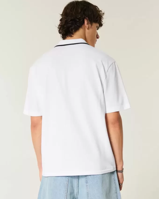 Polo con logo rilassato