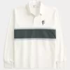 Polo da rugby con grafica Tasmanian Devil in tessuto pesante e squadrato