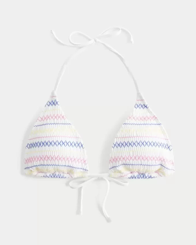 Reggiseno bikini a triangolo con arricciatura