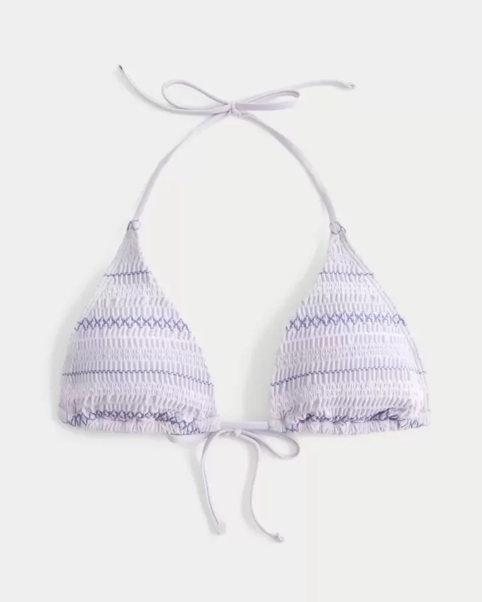 Reggiseno bikini a triangolo con arricciatura