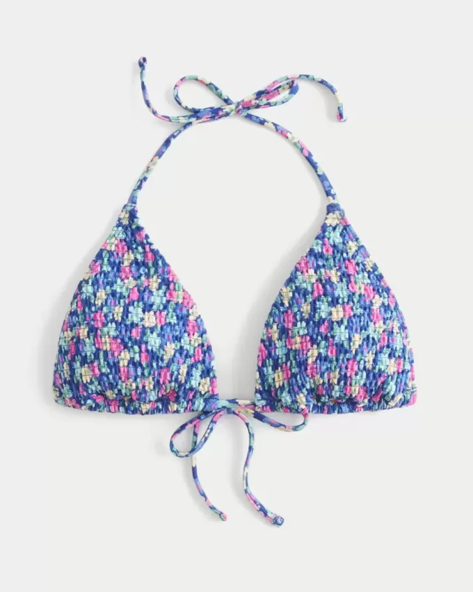 Reggiseno bikini a triangolo con arricciatura