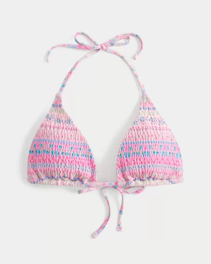 Reggiseno bikini a triangolo con arricciatura