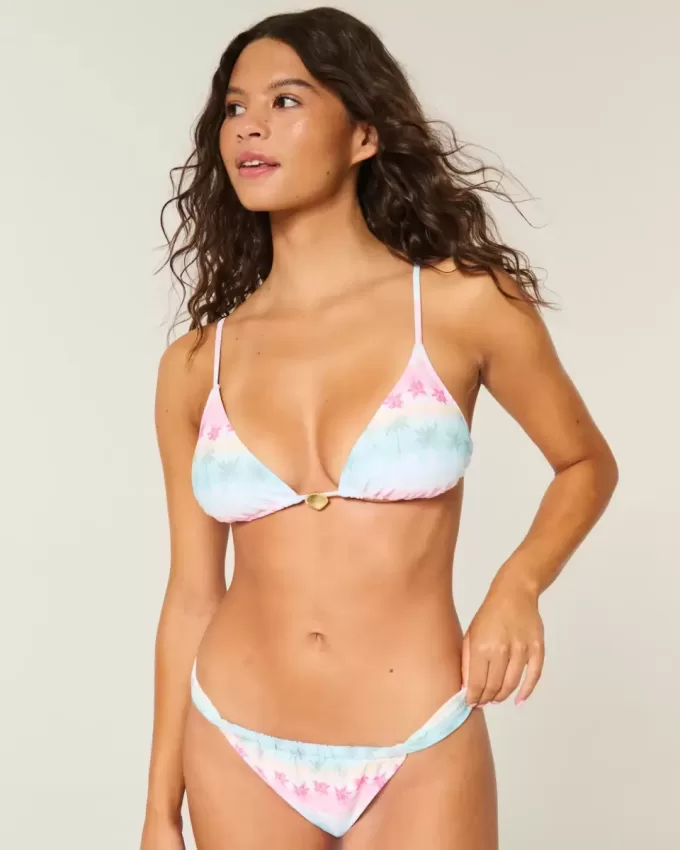 Reggiseno bikini a triangolo con ciondolo sopra le spalle