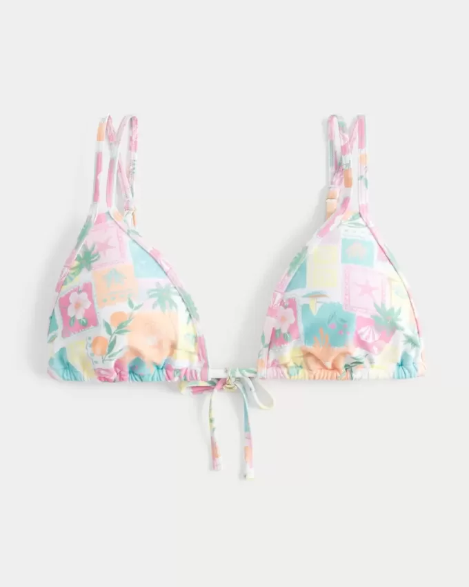 Reggiseno bikini a triangolo con doppia cinghia