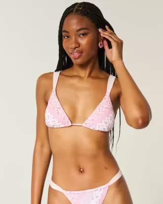 Reggiseno bikini a triangolo con spalline sottili