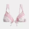 Reggiseno bikini a triangolo con spalline sottili