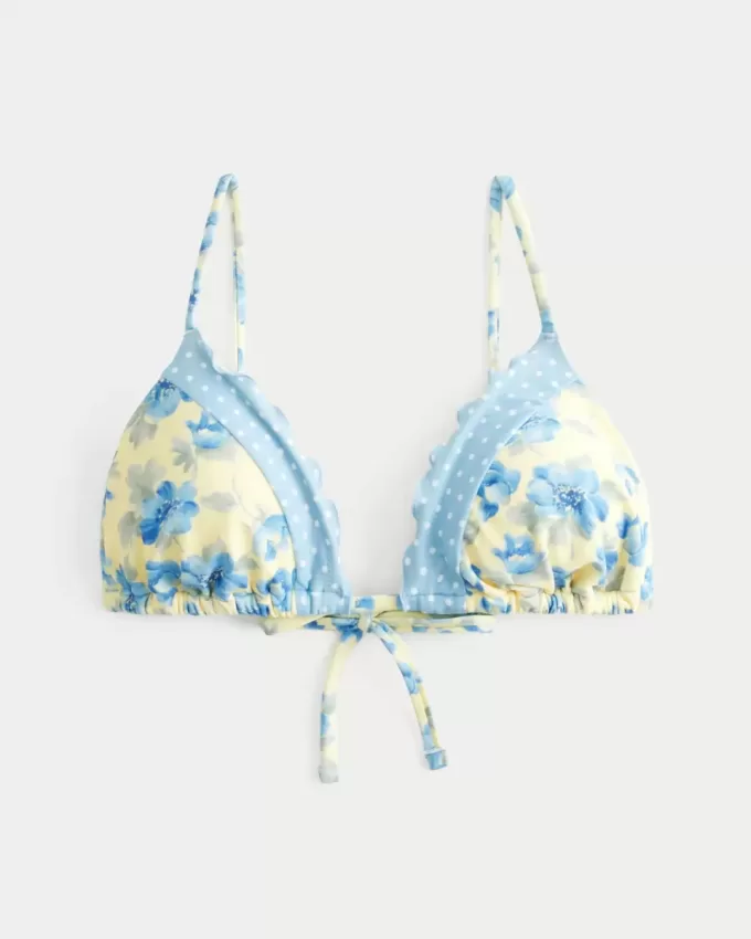 Reggiseno bikini a triangolo con volant