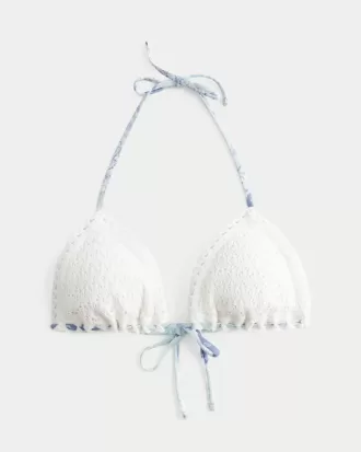 Reggiseno bikini a triangolo in stile uncinetto