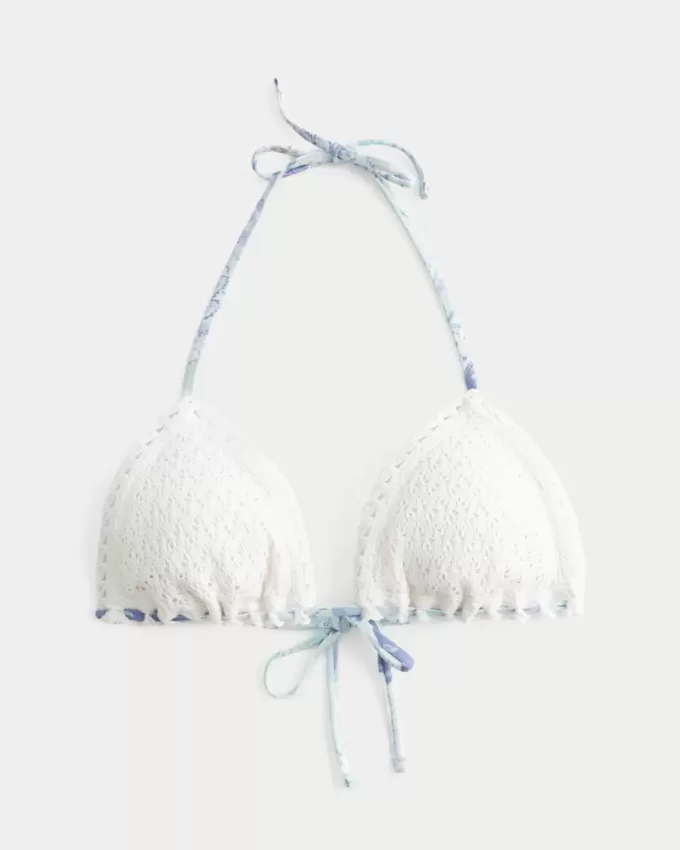 Reggiseno bikini a triangolo in stile uncinetto