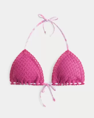 Reggiseno bikini a triangolo in stile uncinetto