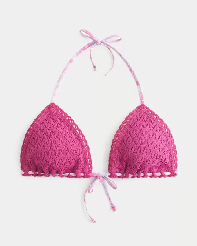 Reggiseno bikini a triangolo in stile uncinetto