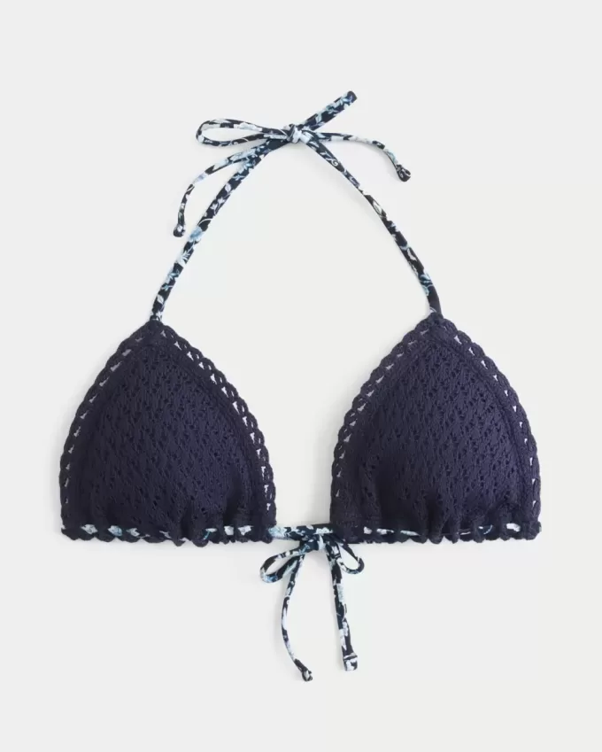 Reggiseno bikini a triangolo in stile uncinetto