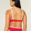 Reggiseno bikini con ferretto e coste alte e curve