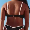 Reggiseno bikini con ferretto e coste alte e curve