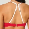 Reggiseno bikini con ferretto e coste alte e curve
