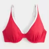 Reggiseno bikini con ferretto e coste alte e curve