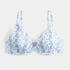 Reggiseno bikini con ferretto e scollo a coste