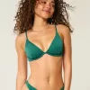 Reggiseno bikini con ferretto e scollo a coste