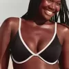 Reggiseno bikini con ferretto e scollo a coste