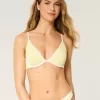 Reggiseno bikini con ferretto e scollo a coste