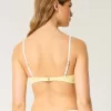 Reggiseno bikini con ferretto e scollo a coste