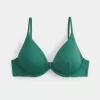 Reggiseno bikini con ferretto e scollo a coste