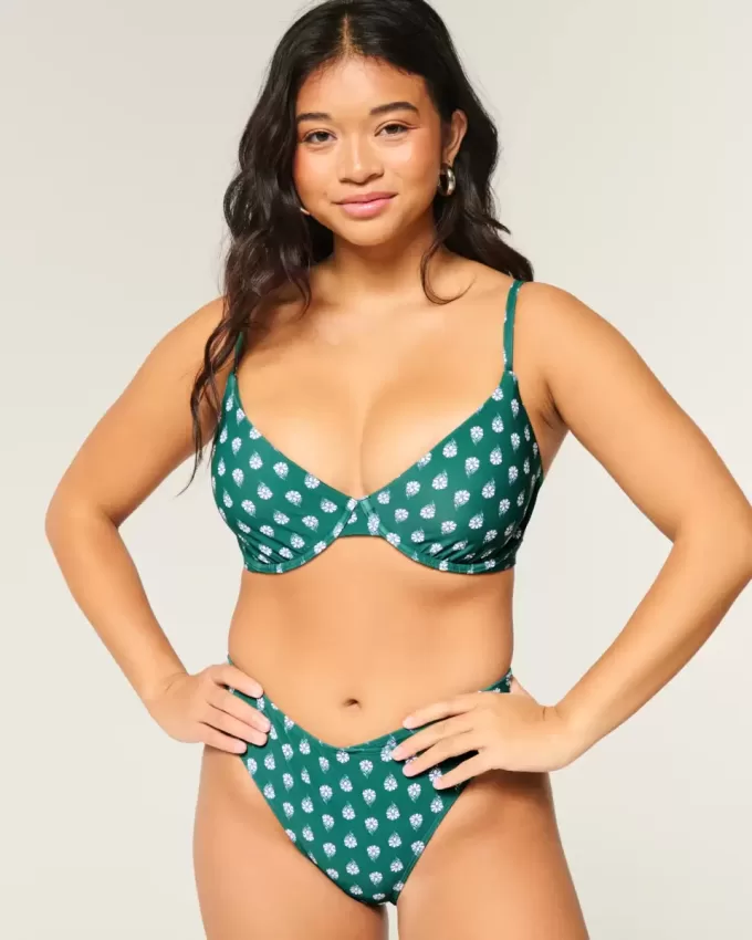 Reggiseno bikini con ferretto e scollo profondo