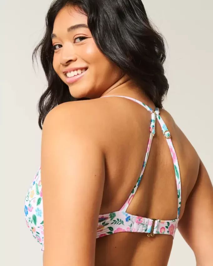 Reggiseno bikini con ferretto e scollo profondo
