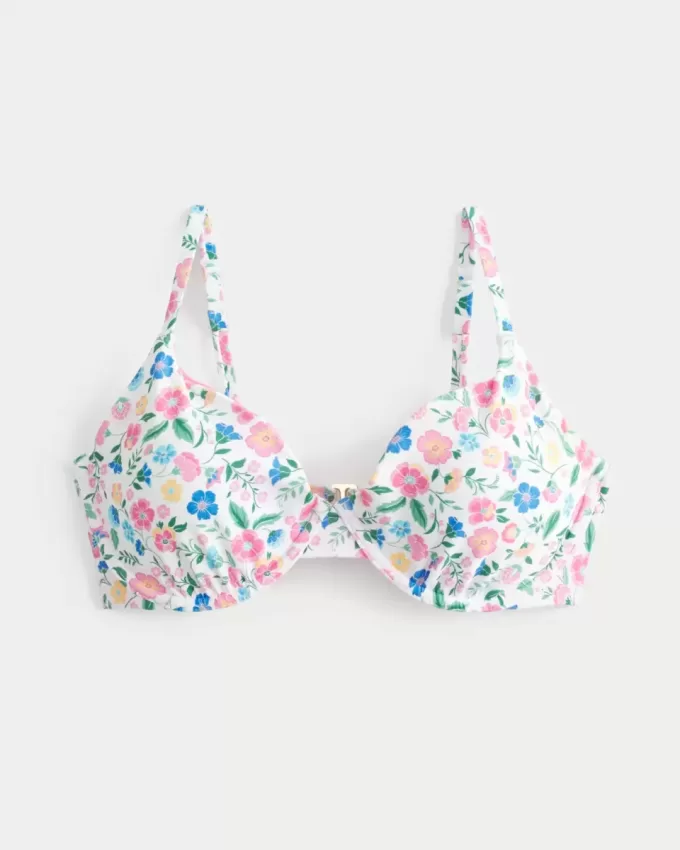Reggiseno bikini con ferretto e scollo profondo