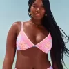 Reggiseno bikini con ferretto e scollo profondo ricamato