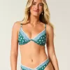 Reggiseno bikini con ferretto e scollo profondo ricamato