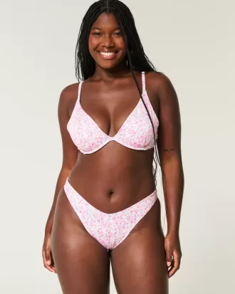 Slip bikini a coste con sgambatura alta e sgambatura alta