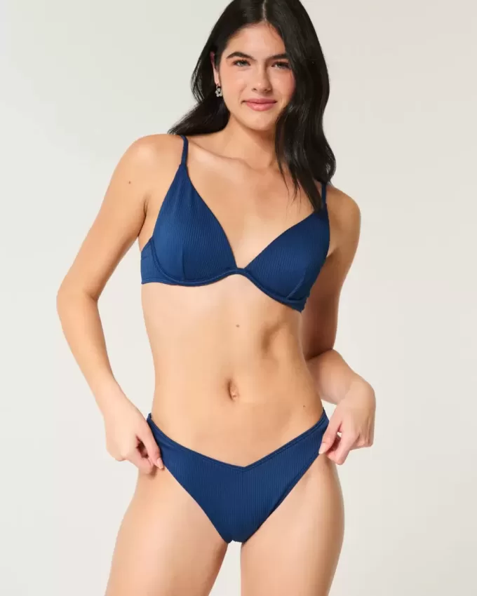 Slip bikini a coste con sgambatura alta e sgambatura alta