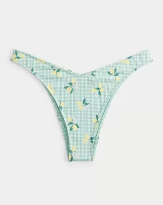 Slip bikini a coste con sgambatura alta e sgambatura alta