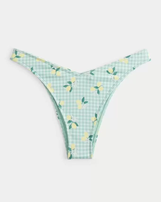 Slip bikini a coste con sgambatura alta e sgambatura alta